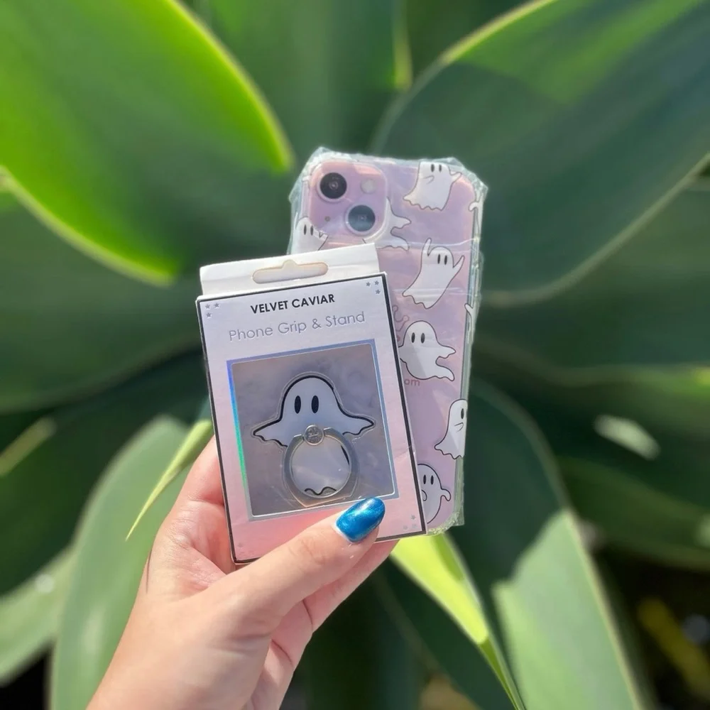 NWT Velvet Caviar Ghost iPhone 13 Case + Phone Grip & Stand